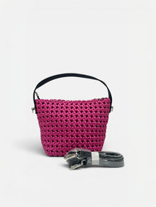 Elia-Mini borsa secchiello intrecciato
