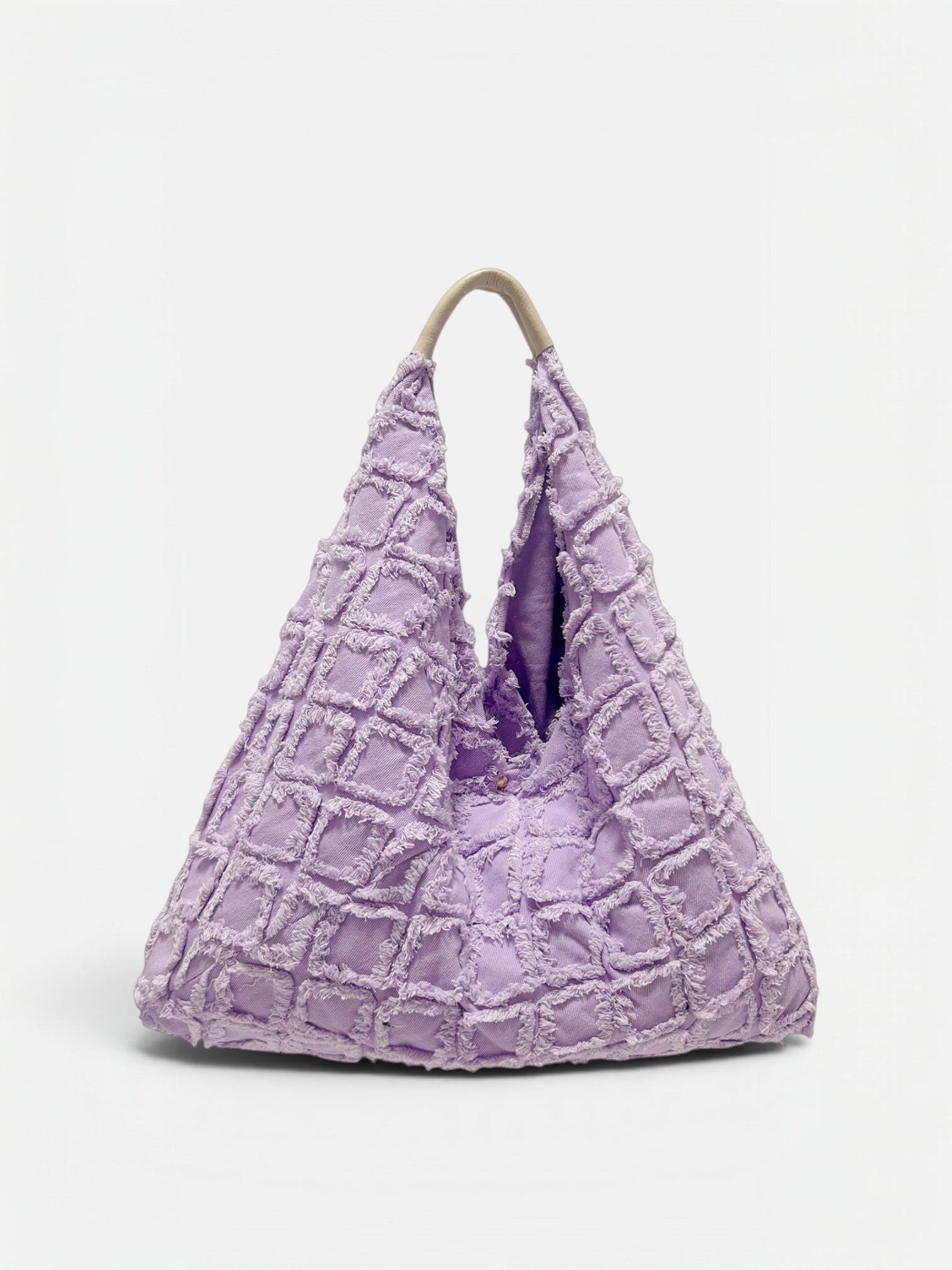 Teresa-Borsa a spalla in denim lilla