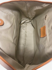 Marena maxi-Tote in rafia con pelle