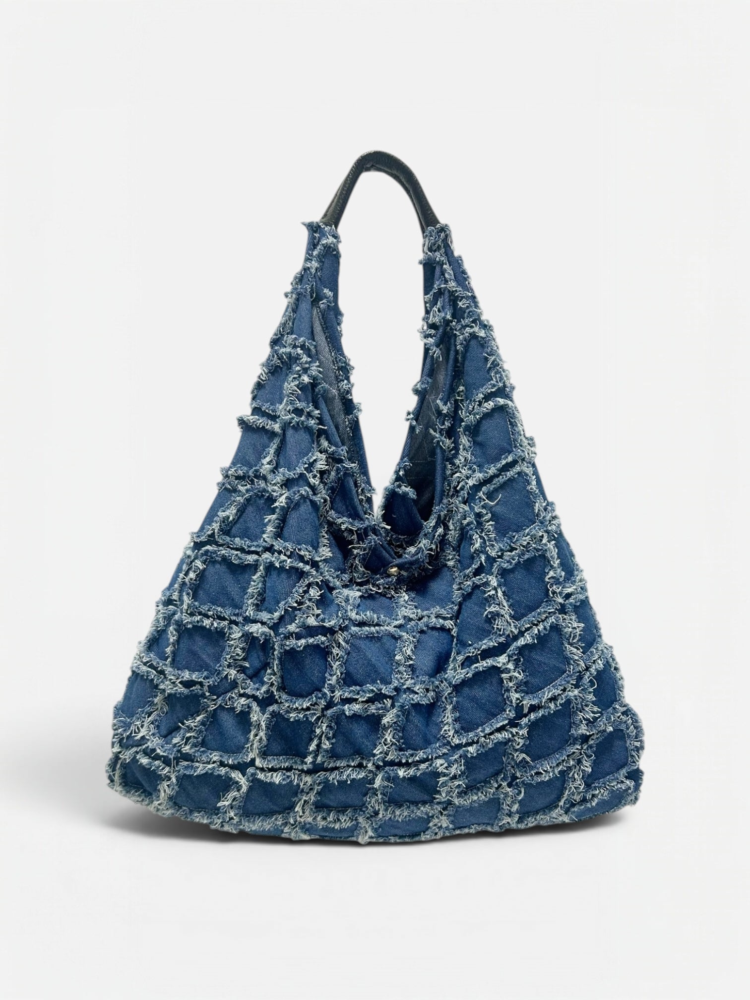 Teresa-Borsa a spalla in denim blu navy
