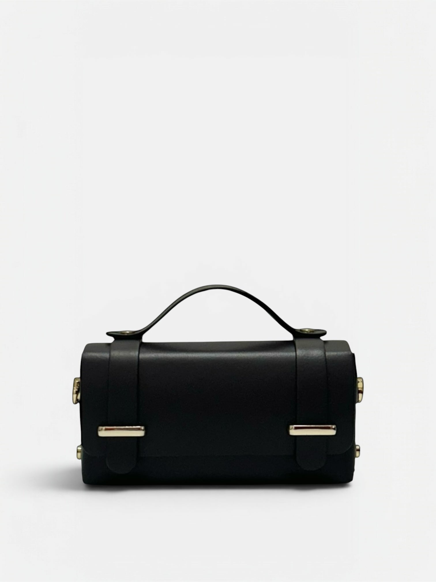 Borsetta a mano mini in vera pelle color nero